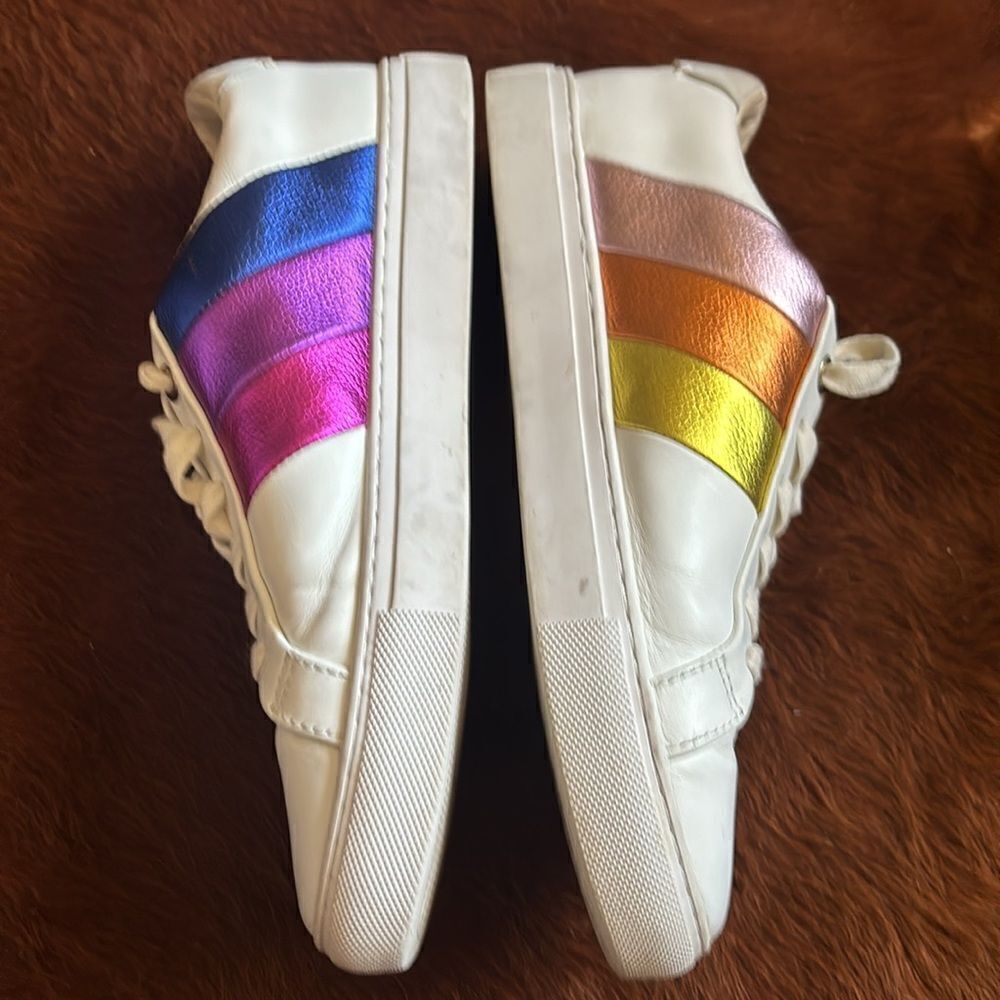 Kurt Geiger London Lane Rainbow Multi/Other Leather Sneakers Size 40 - Picture 5 of 13